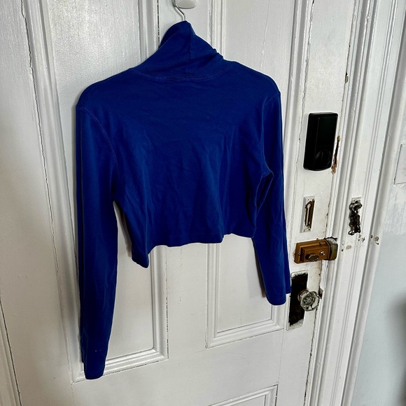 Custom Embroidered Turtleneck Crop Top featuring Grim Reaper Embroidery - Picture 4 of 4